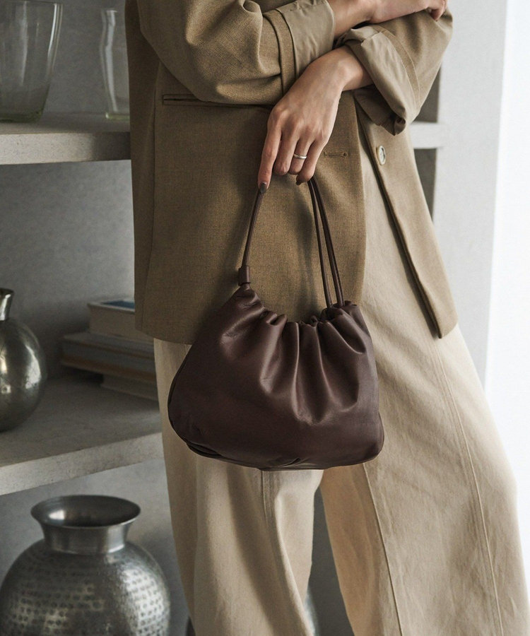 名品】4wayレザー巾着ショルダーバッグ［chi企画］/CE-1454