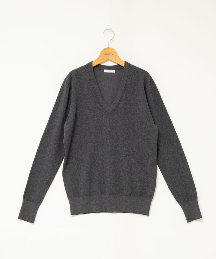 【 SHOP PRESS二見別注カラー】レイヤードピース付きVネックプルオーバー