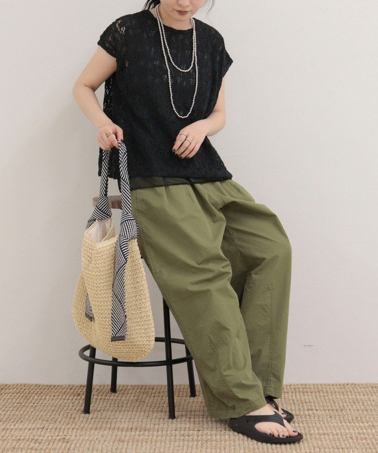 レースレイヤードフレンチプルオーバー