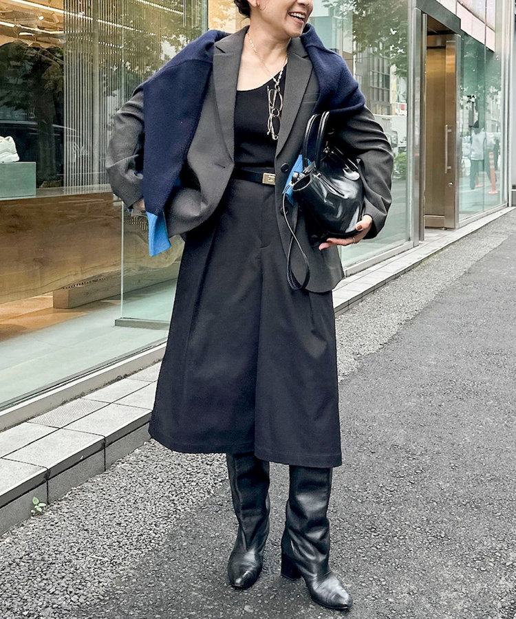 【PR阿部☆別注】《抗ピリング/ストレッチ》ウォッシャブルダブルクロスオーバージャケット