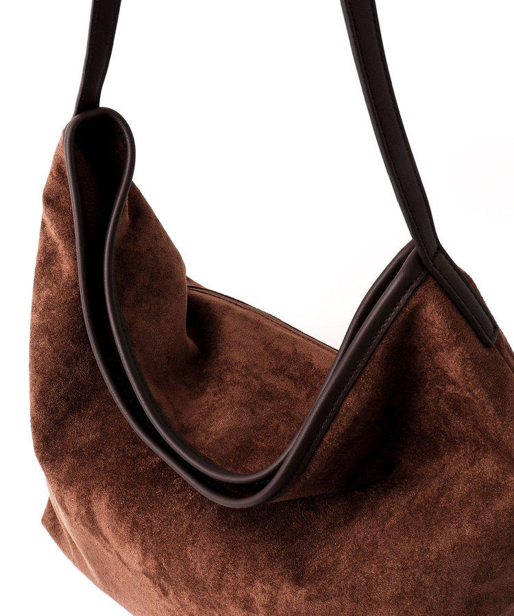 【Un coeur/アンクール】K906019 SUEDE DRAPE ONE SHOULDER