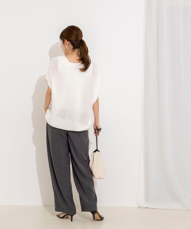 【WEB限定 GW SPECIAL PRICE】【WEB限定】《手洗い可能》ペーパーヤーン2WAYベスト