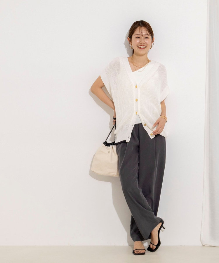 【WEB限定 GW SPECIAL PRICE】【WEB限定】《手洗い可能》ペーパーヤーン2WAYベスト