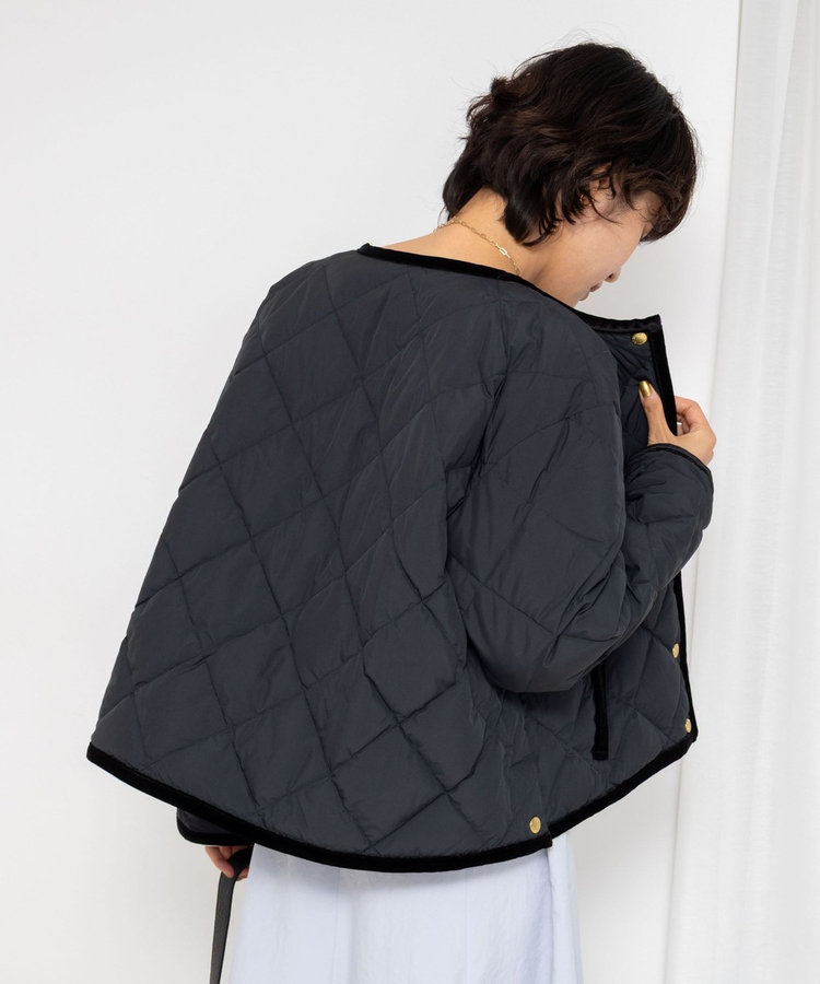 【TAION×LIMONTA】別注ベロアパイピングショートダウン