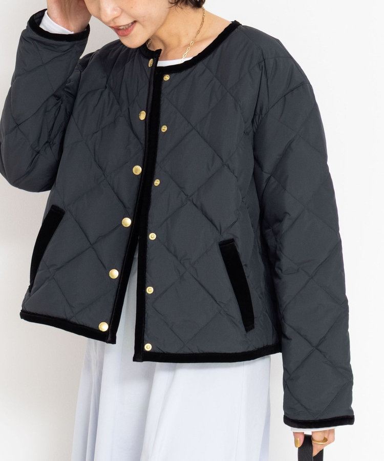【TAION×LIMONTA】別注ベロアパイピングショートダウン