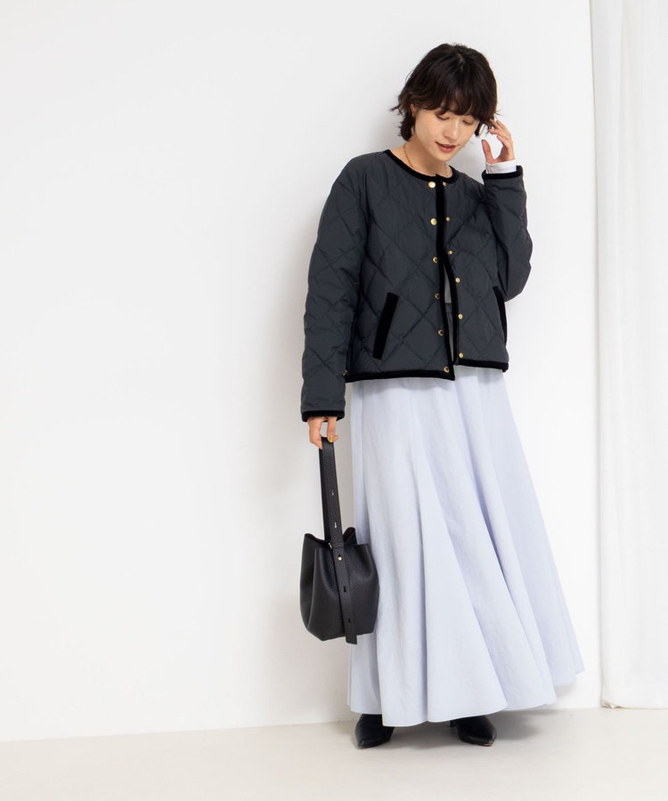 【TAION×LIMONTA】別注ベロアパイピングショートダウン