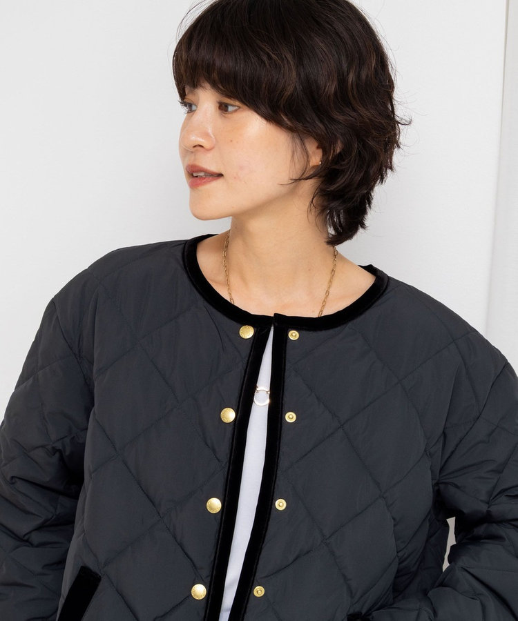 【TAION×LIMONTA】別注ベロアパイピングショートダウン