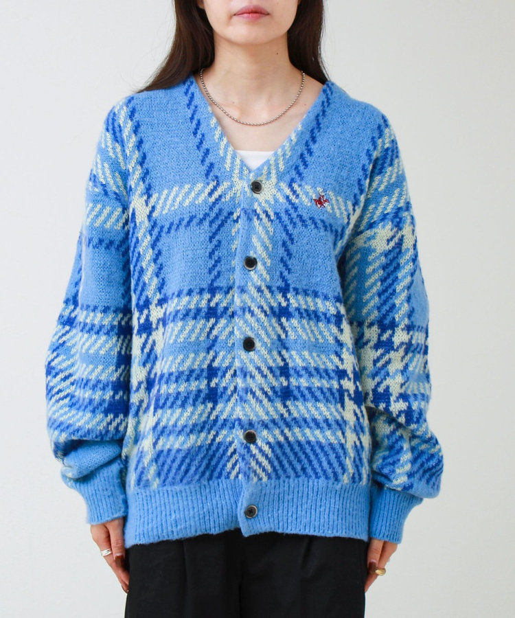 【実績品番/UNISEX】【BHPC】モヘヤタッチニットカーディガン