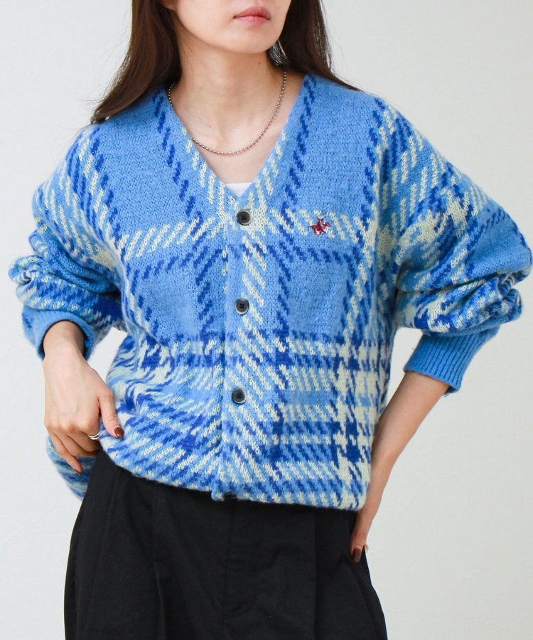 【実績品番/UNISEX】【BHPC】モヘヤタッチニットカーディガン