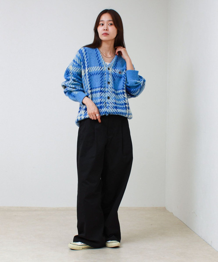 【実績品番/UNISEX】【BHPC】モヘヤタッチニットカーディガン