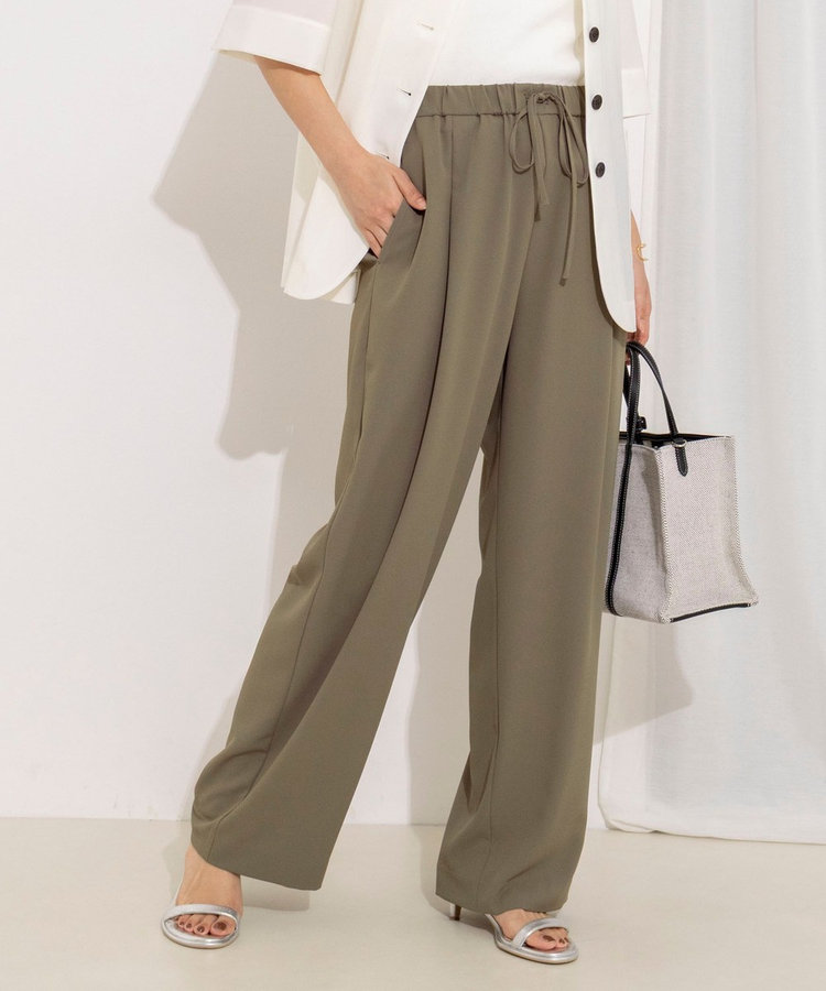 【WEB＆一部店舗限定カラー】《セットアップ対応》ジョーゼットイージーワイドパンツ