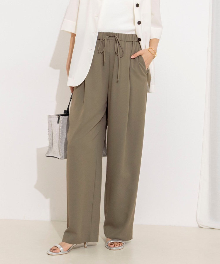 【WEB＆一部店舗限定カラー】《セットアップ対応》ジョーゼットイージーワイドパンツ