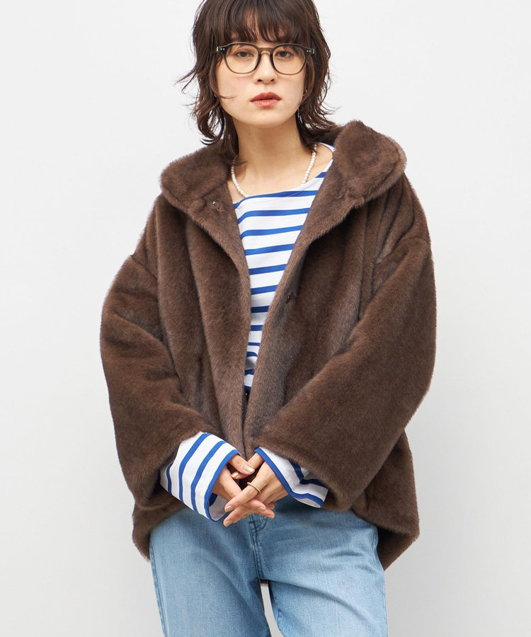 ECOPELフェイクファーショートコート（5-0030-6-04-001）｜NOLLEY'S