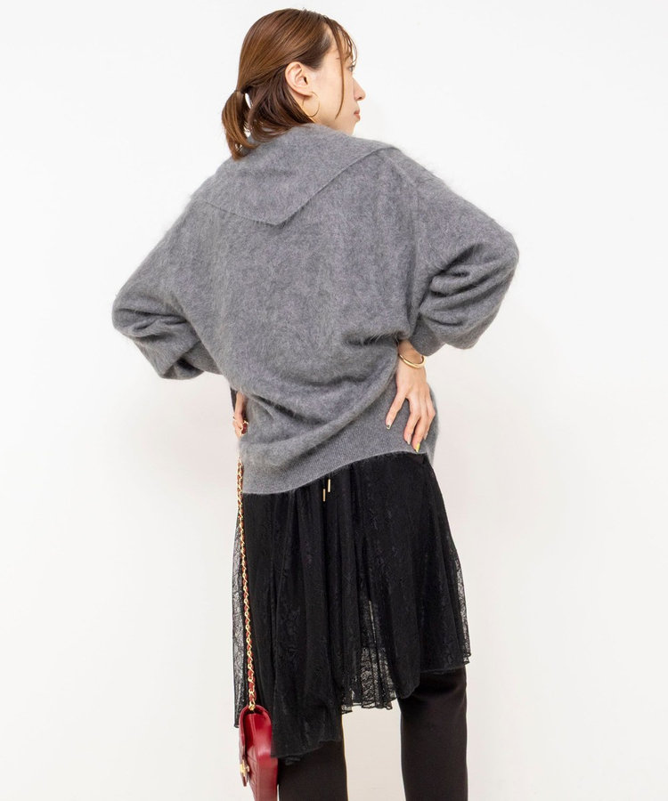 【WEB限定】ウォッシャブルアシメレースキャミ