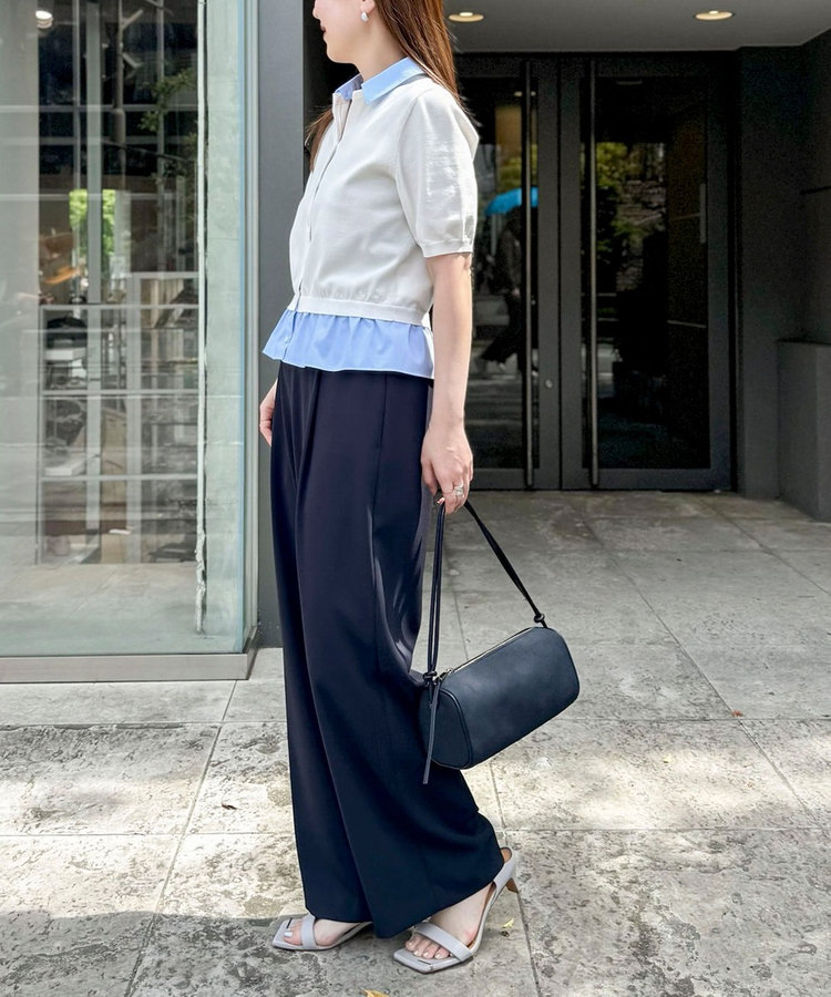 ［WEB限定 SPECIAL SALE！］《セットアップ対応》NEW morisachiウォッシャブルツイルイージーワイドパンツ