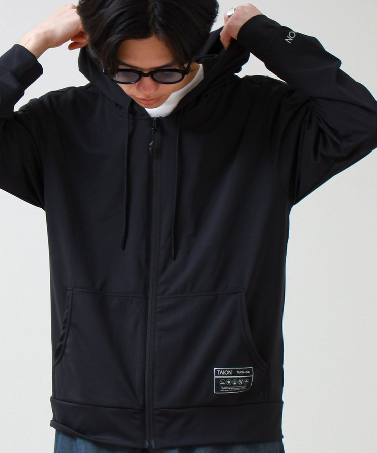 【TAION/タイオン】UV DRY RASH GUARD ZIP PK