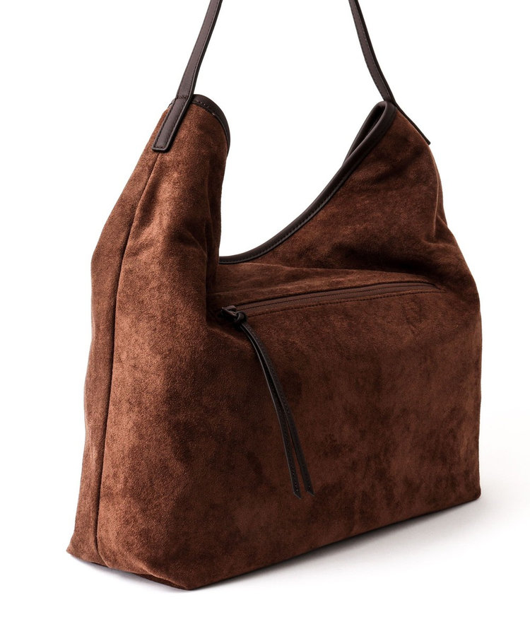 【Un coeur/アンクール】K906019 SUEDE DRAPE ONE SHOULDER