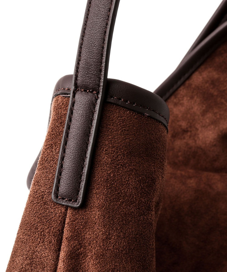 【Un coeur/アンクール】K906019 SUEDE DRAPE ONE SHOULDER