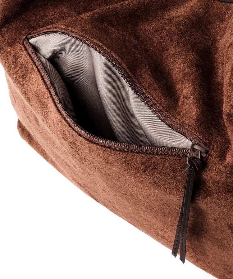 【Un coeur/アンクール】K906019 SUEDE DRAPE ONE SHOULDER