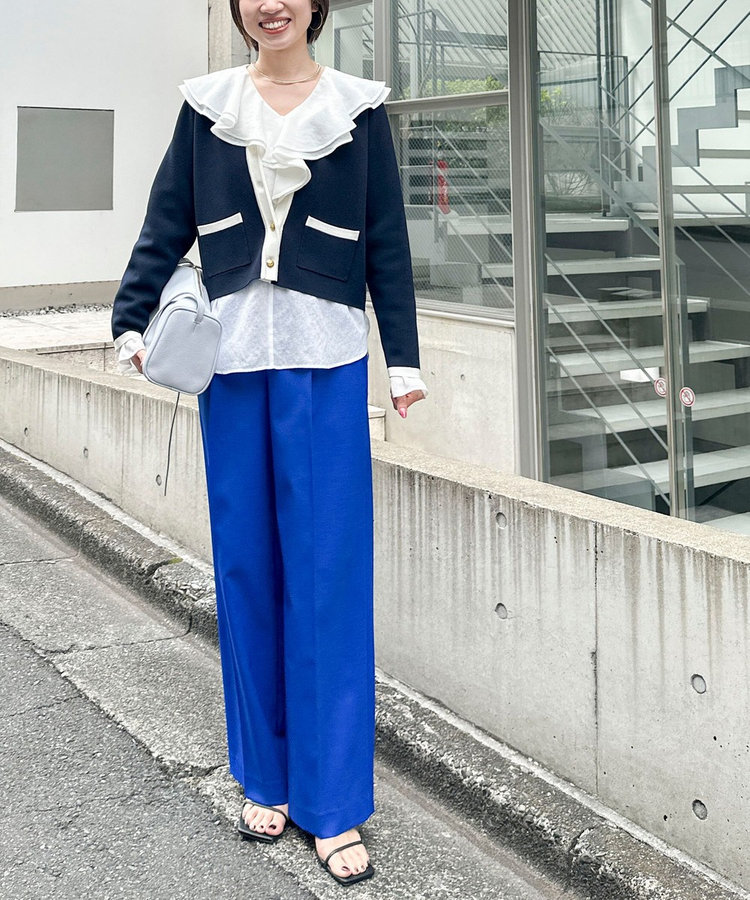 ウォッシャブルラッフルカラーブラウス