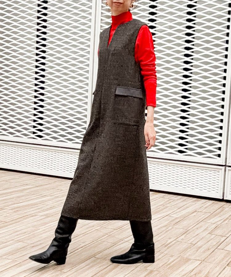 ブリティッシュツィードワンピース（5-0818-6-07-003）｜MICO COULIER