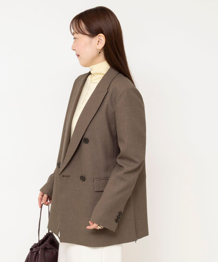 《セットアップ対応》ウォッシャブルドライシャークサイドスリットジャケット
