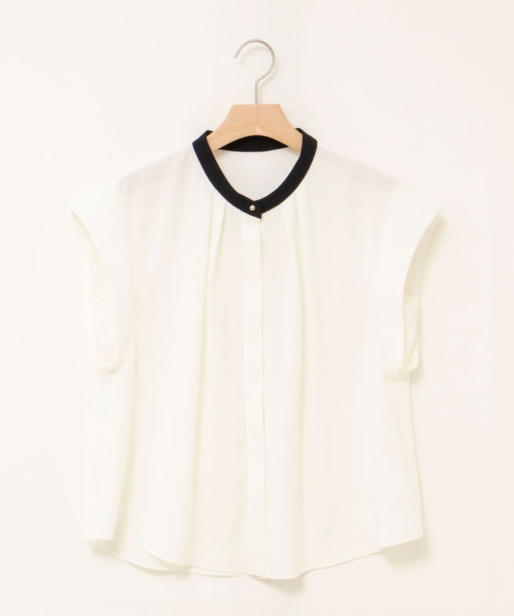 ［WEB限定 SPECIAL SALE！］【BECシリーズ】ウォッシャブルストレッチジョーゼットフレンチスリーブブラウス