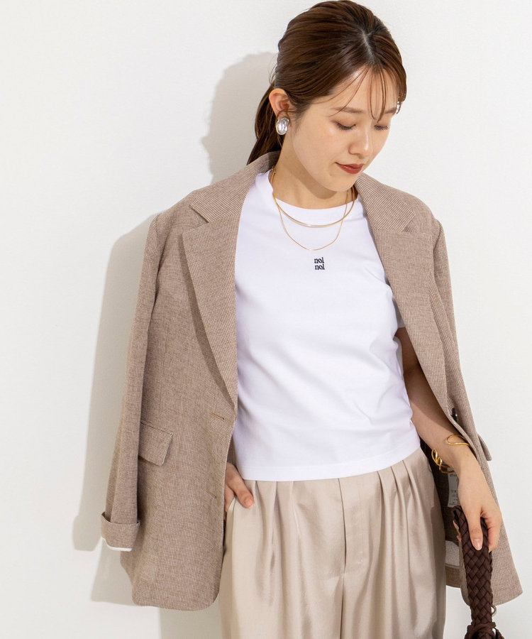 【nolnol/ノルノル】ウォッシャブルクルーネックTee