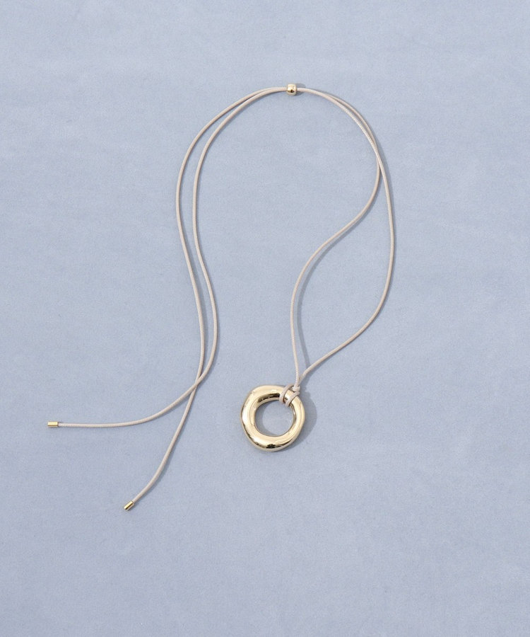 【grâce grace/グラスグラス】ニュアンスリングコードネックレス