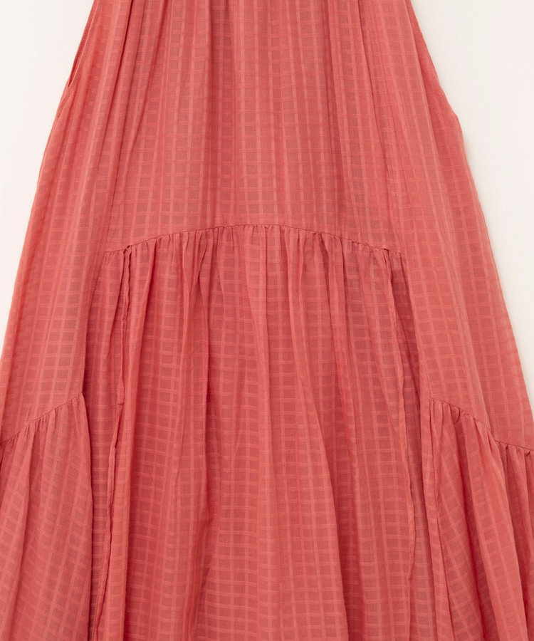 【WALANCE/ワランス】natural dye sheer cotton check gather dress