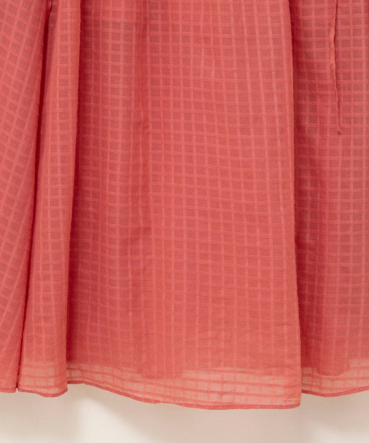 【WALANCE/ワランス】natural dye sheer cotton check gather dress