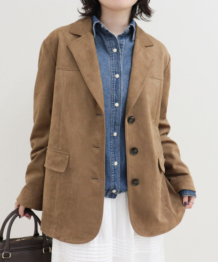 裾ドロストデニム/ホース柄シャツ