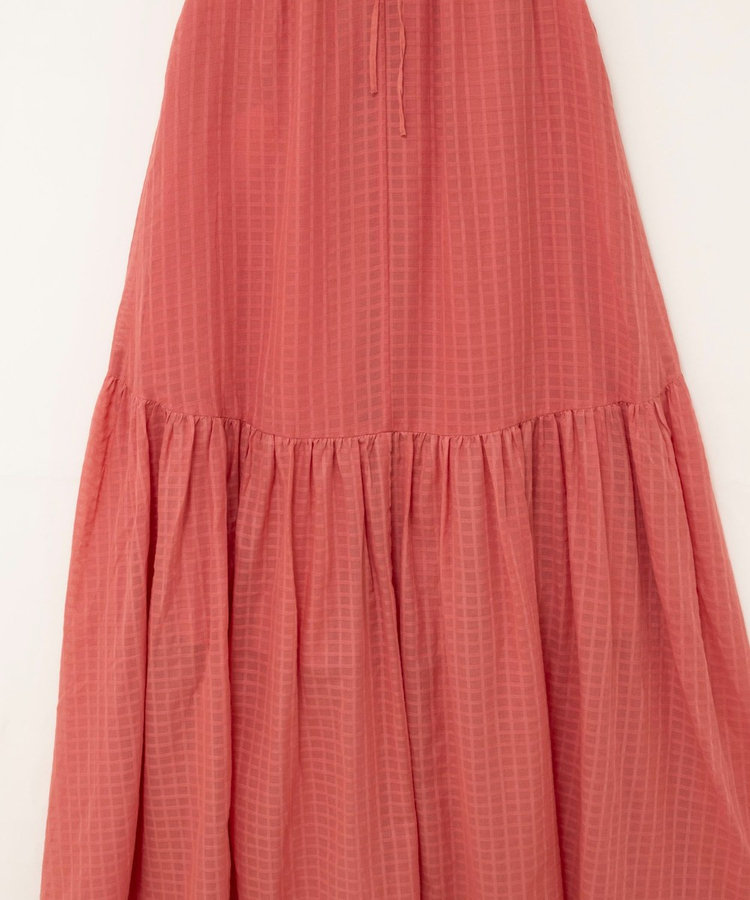 【WALANCE/ワランス】natural dye sheer cotton check gather dress