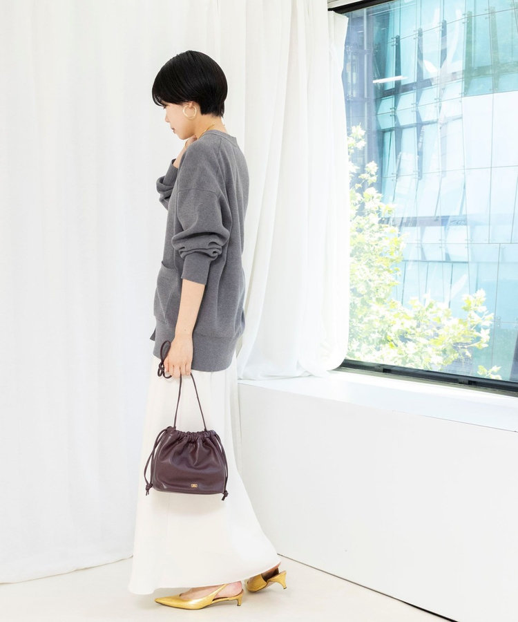 【WEB限定】《手洗い可能》総針ビックVネックカーディガン