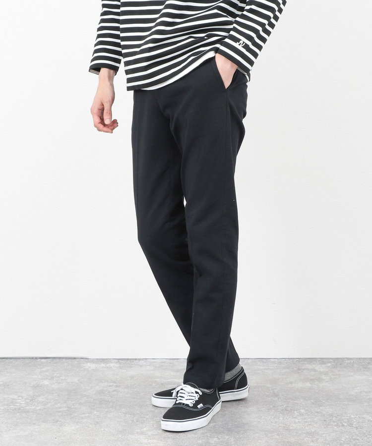 《ビジカジ対応》コットンカルゼ裏微起毛ストレッチスリムフィット 25AW