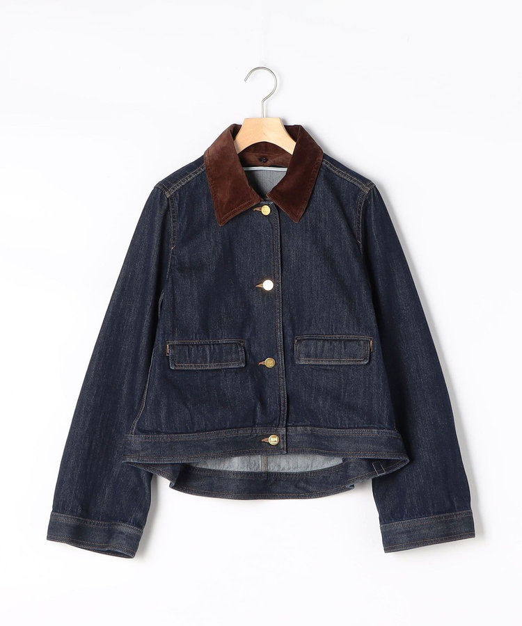 【RM denim】コーデュロイ襟2WAYフレアショート丈Gジャン