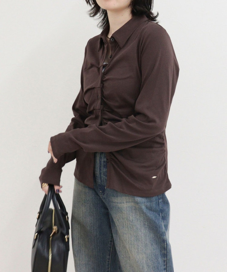 ［FREDY＆GLOSTER限定 TIME SALE！］フロントタックシャツカーディガン