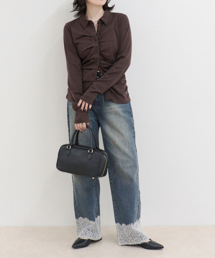 ［FREDY＆GLOSTER限定 TIME SALE！］フロントタックシャツカーディガン