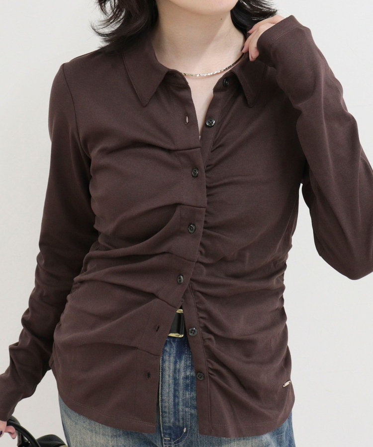 ［FREDY＆GLOSTER限定 TIME SALE！］フロントタックシャツカーディガン