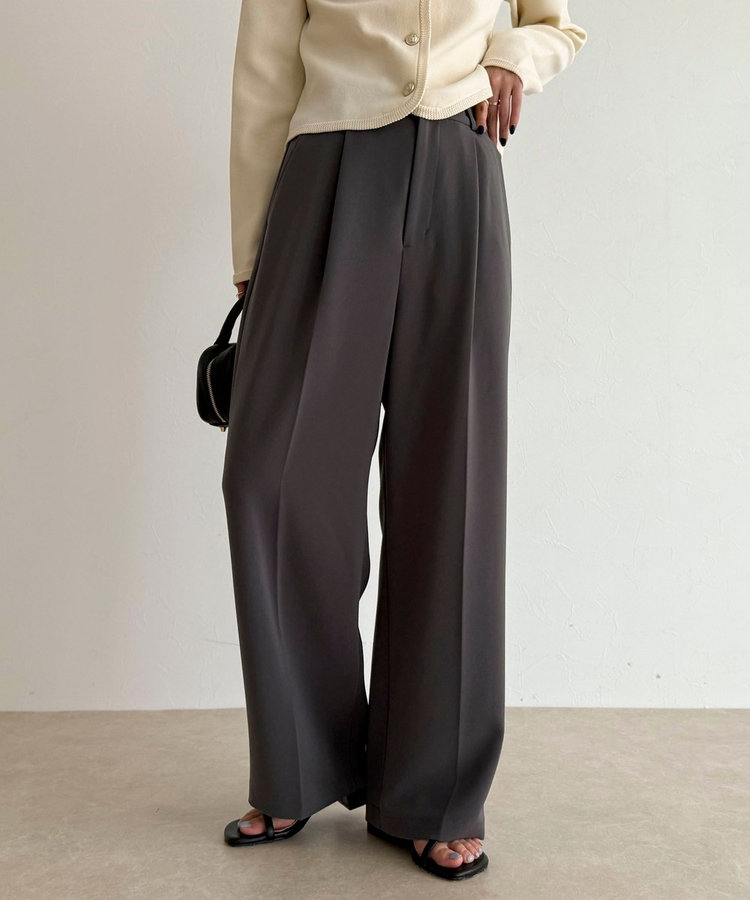 人気商品の新型/高身長サイズあり】とろみwarmタックスラックス（5