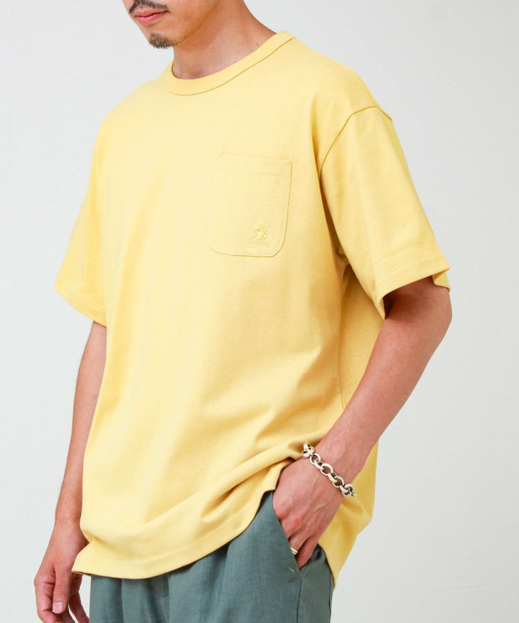 ［WEB限定 SPECIAL SALE！］【GEVACO/ゲバコ】ベーシックオープンエンド天竺ポケット刺繍Tシャツ