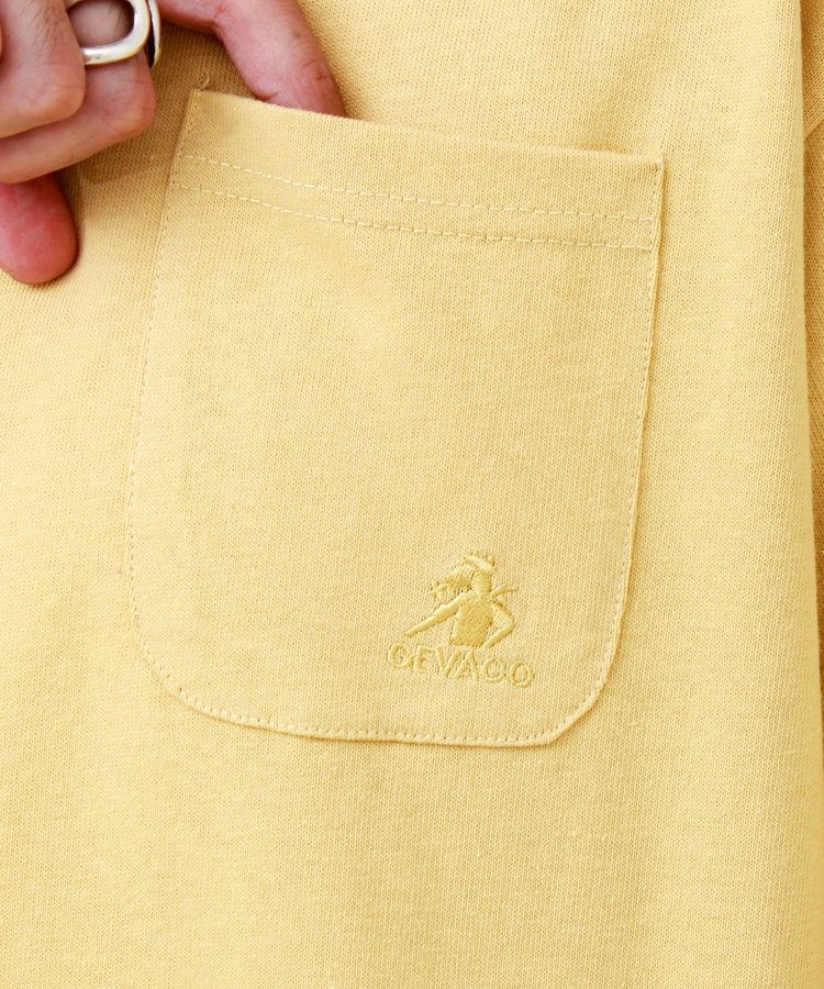 ［WEB限定 SPECIAL SALE！］【GEVACO/ゲバコ】ベーシックオープンエンド天竺ポケット刺繍Tシャツ