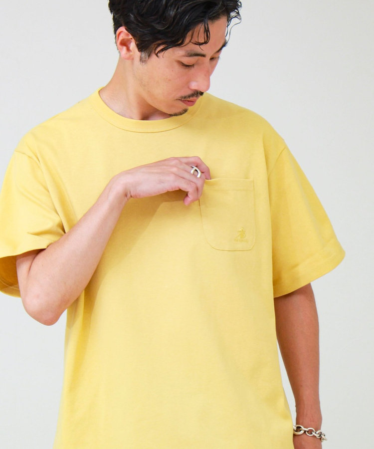 ［WEB限定 SPECIAL SALE！］【GEVACO/ゲバコ】ベーシックオープンエンド天竺ポケット刺繍Tシャツ
