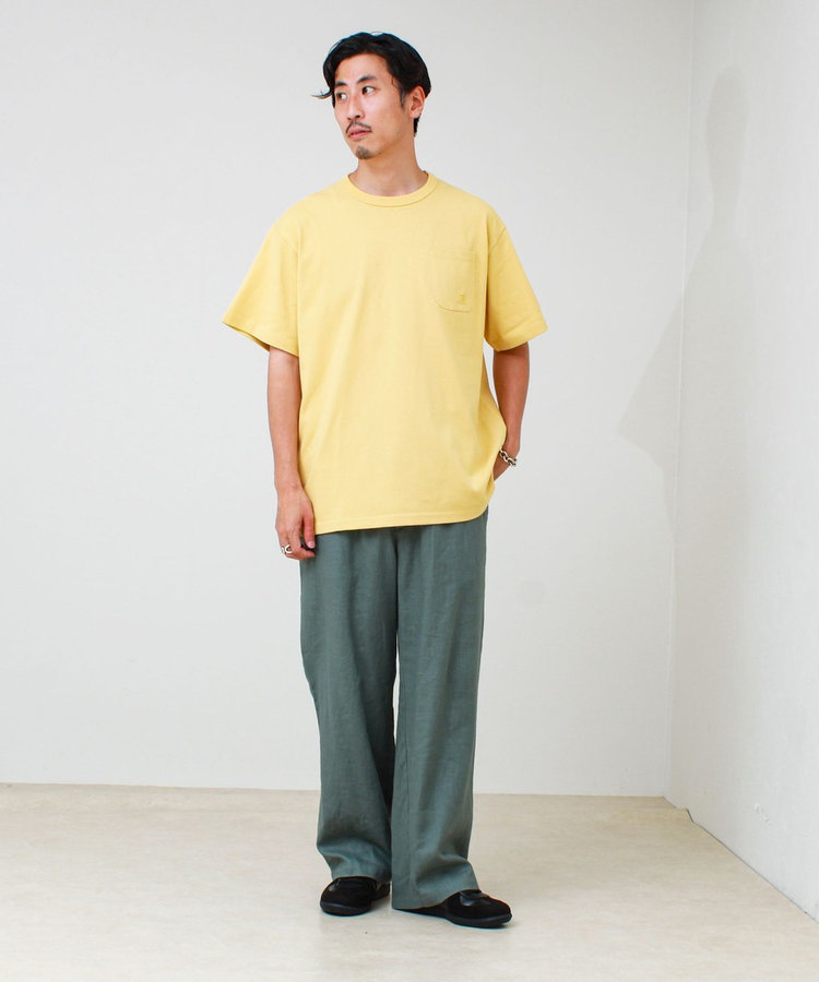 ［WEB限定 SPECIAL SALE！］【GEVACO/ゲバコ】ベーシックオープンエンド天竺ポケット刺繍Tシャツ