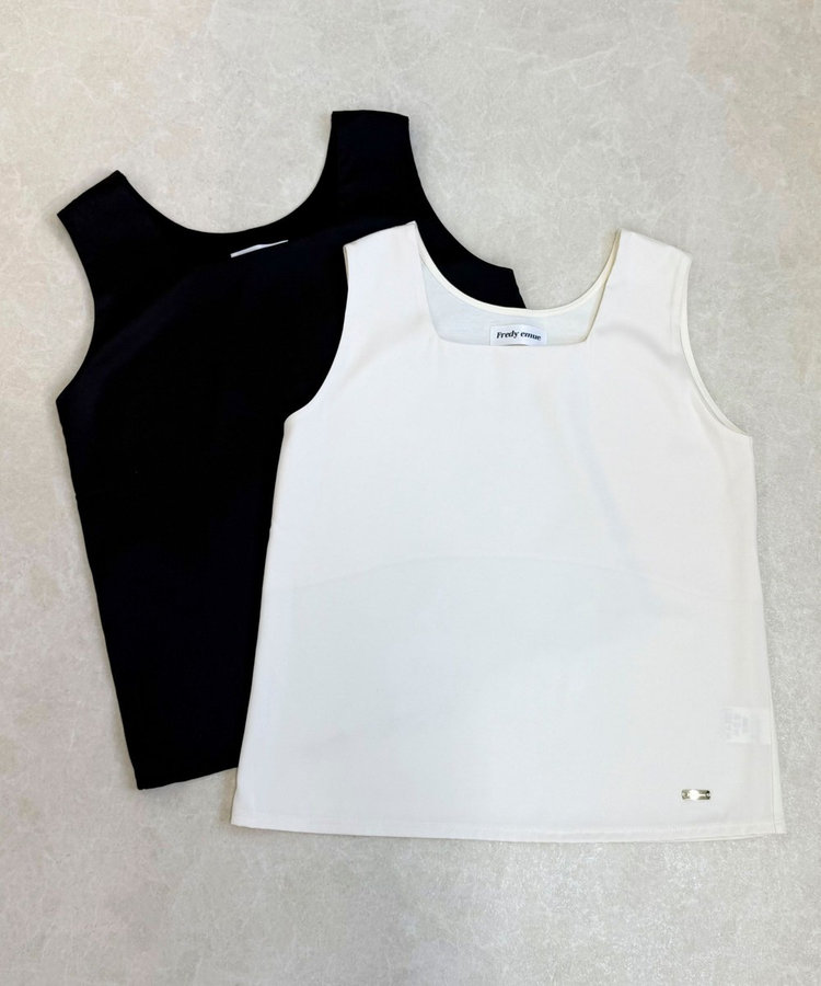 完売カラー追加販売決定】リラックスサテンタンク（5-0337-9-23-001