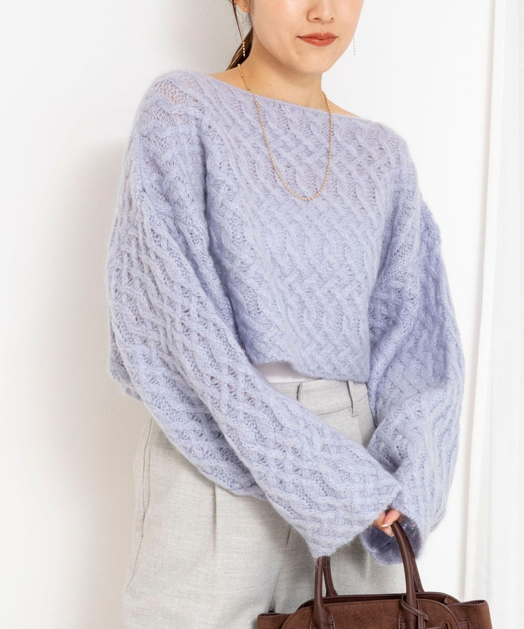 NOLLEY'S sophi 【WALANCE/ワランス】カーディガン WALANCE/ワランス】wool mohair cable cropped cardigan（5-0290-6-02