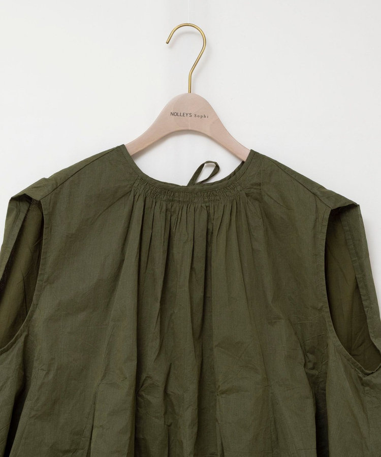 【MARILYN MOON/マリリーンムーン】sheer starched cottonブラウス