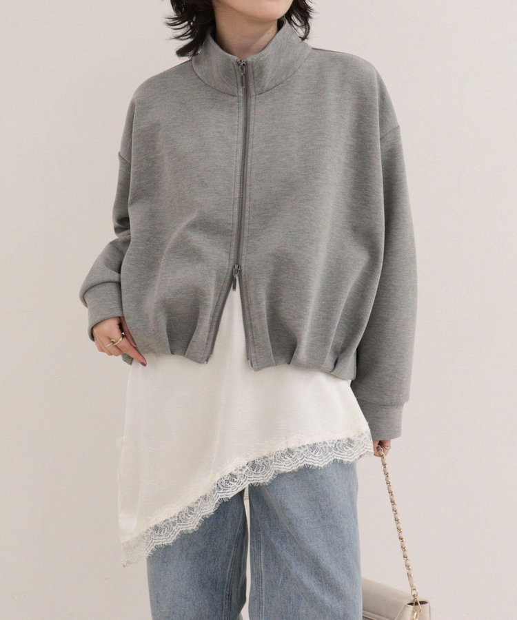 ダンボールハイネックZIPブルゾン