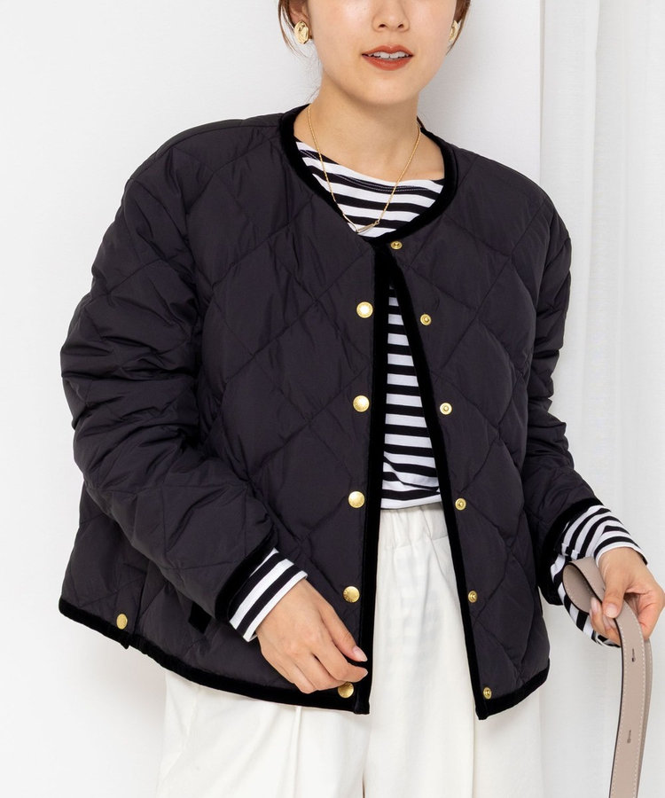 【TAION×LIMONTA】別注ベロアパイピングショートダウン