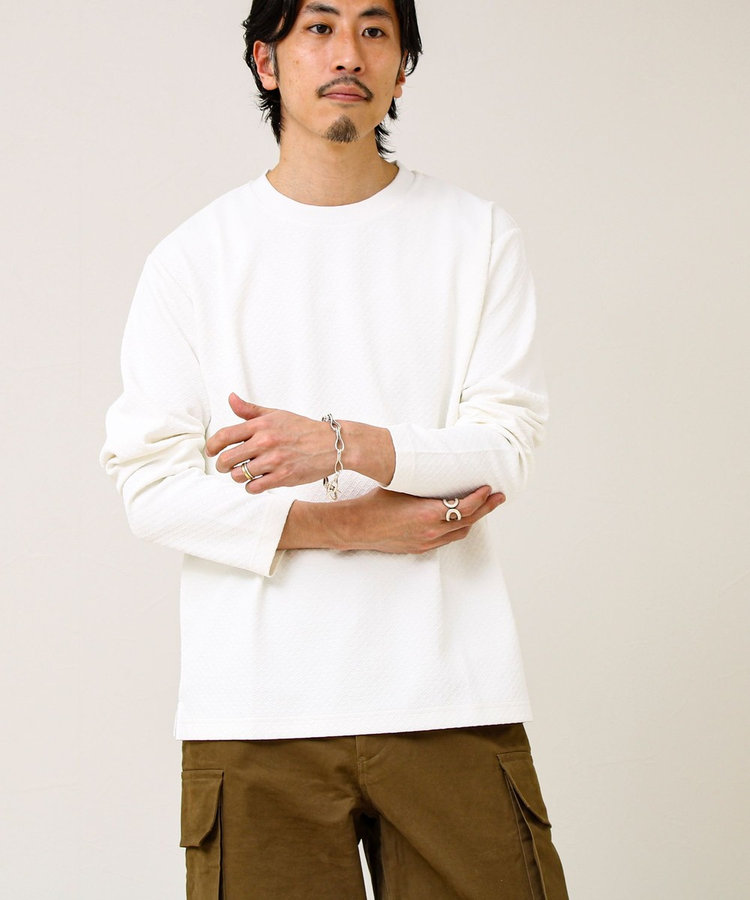 【素材で魅せる】フクレリンクスジャガードロンT